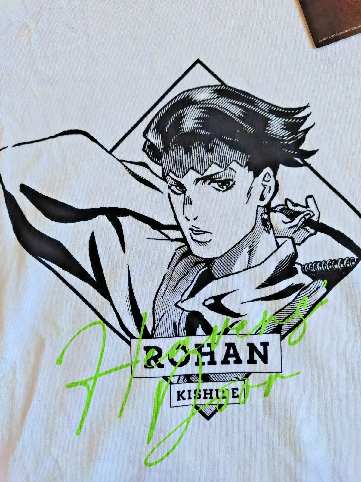 JoJo’s Bizarre Adventure Rohan Kishibe T-Shirt WORKMAN Diamond is Unbreakable LL