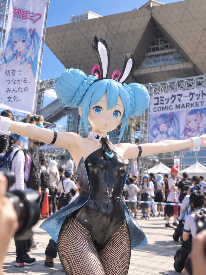 FuRyu Hatsune Miku BiCute Bunnies Figure Black Bunny Ver. Japan 12in