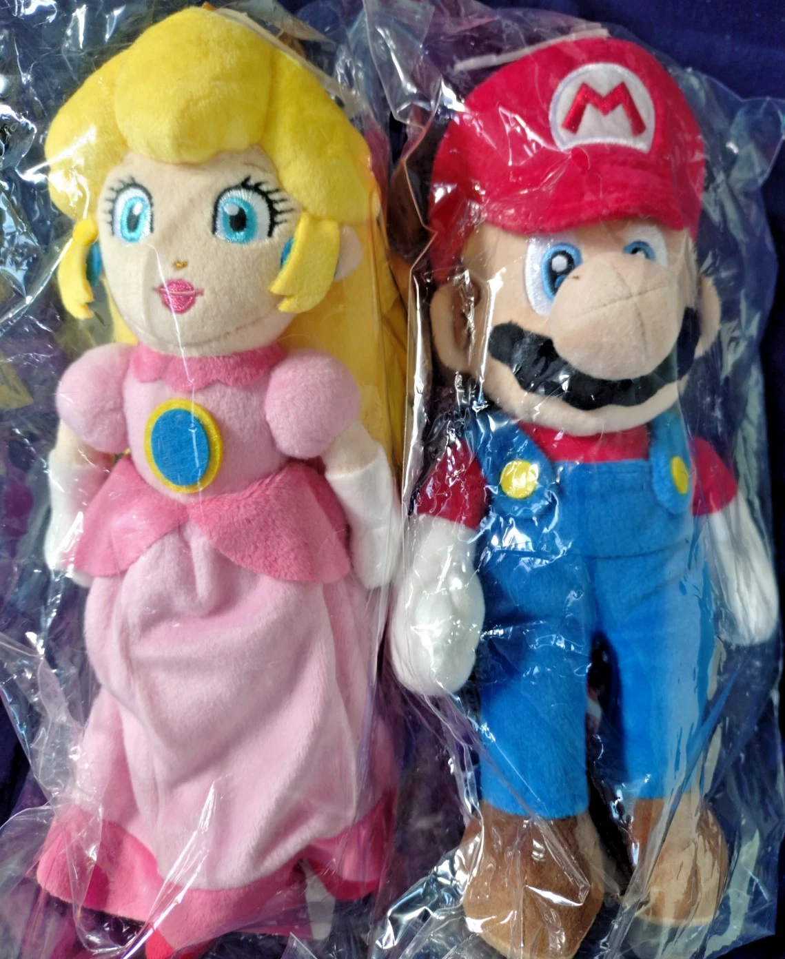 Nintendo Super Mario Mario & Peach Plush Doll Set S Japan San-ei Boeki